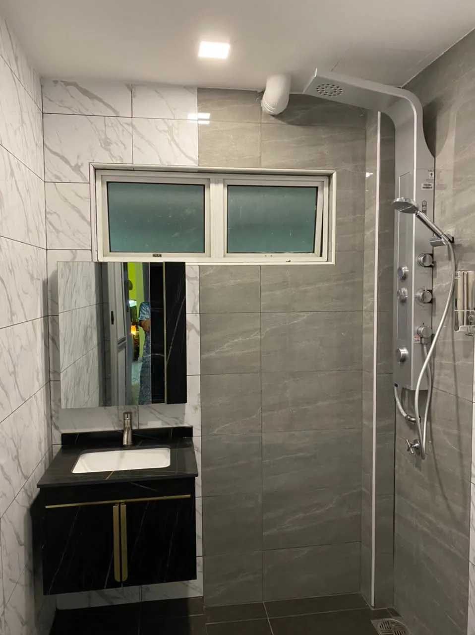 Bathroom ba01 after black vanity mirror