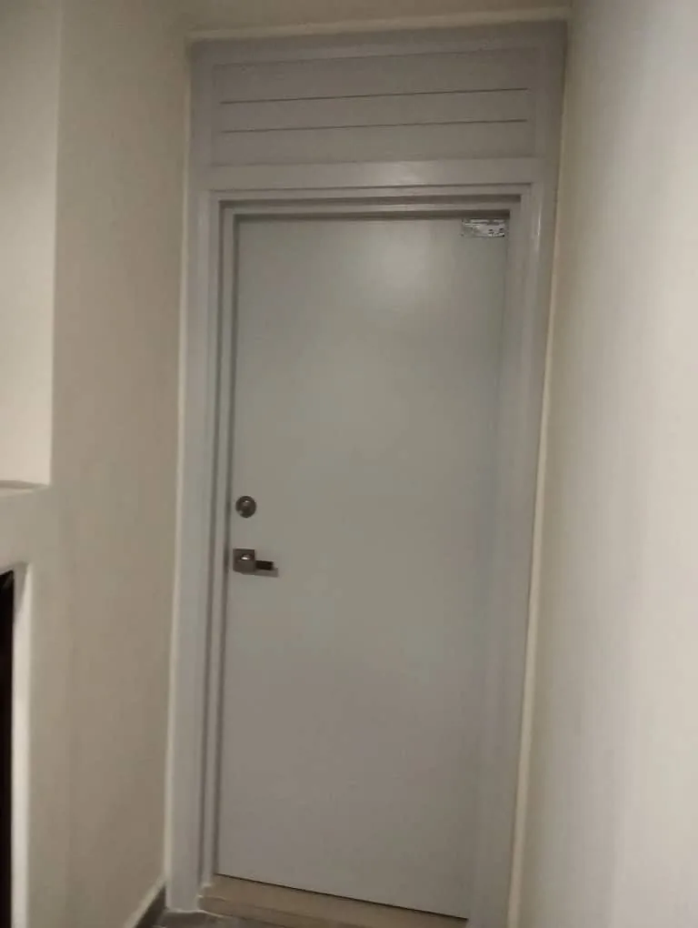 White panel door front